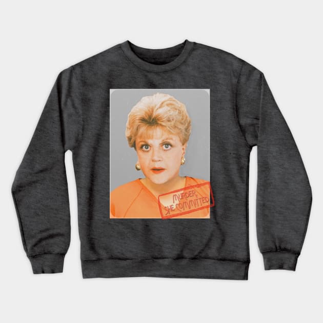 Jessica Fletcher Mugshot ))(( Murder She Wrote Fan Art Crewneck Sweatshirt by darklordpug